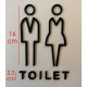 Toilet deurbord / Pictogrammen - Man + Vrouw 3D - hoogwaardig Acryl bord