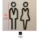 Kleedkamer deurbord / pictogram - MAN + Vrouw 3D - hoogwaardig Acryl bord