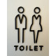 Toilet deurbord / Pictogrammen - Man + Vrouw 3D - hoogwaardig Acryl bord