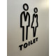 Toilet deurbord / Pictogrammen - Man + Vrouw 3D - hoogwaardig Acryl bord