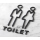 Toilet deurbord / Pictogrammen - Man + Vrouw 3D - hoogwaardig Acryl bord